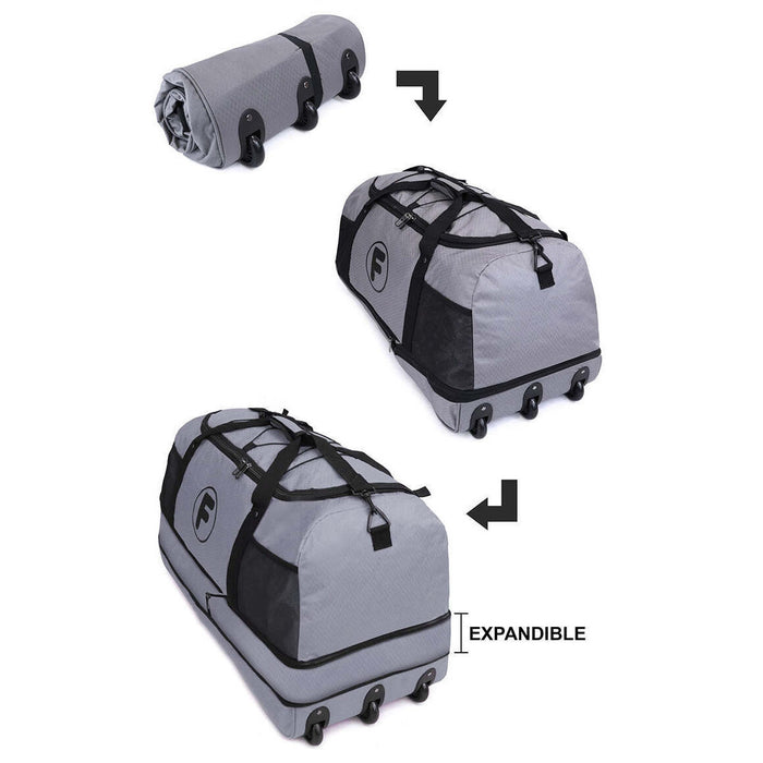 Bolso enrollable Goliat 130 ltrs + candado F gris