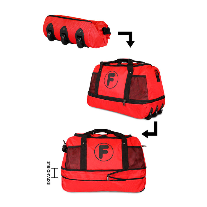 Bolso Mochila con Ruedas Goliat rojo