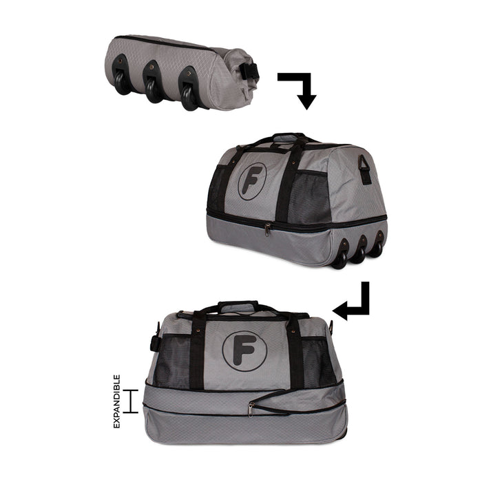 Bolso Mochila con Ruedas Goliat gris