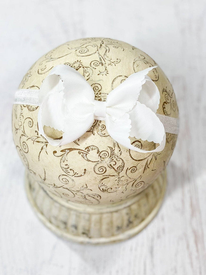 Bow Headband 4.5" Scalloped Classic
