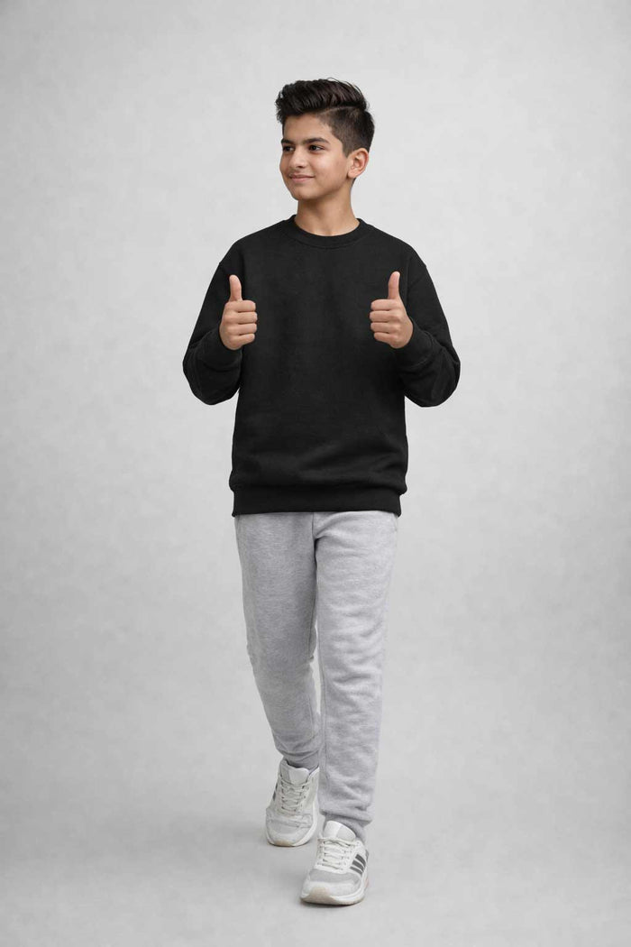 Boys Black Winter Fleece Sweatshirt - Hinz Clothing