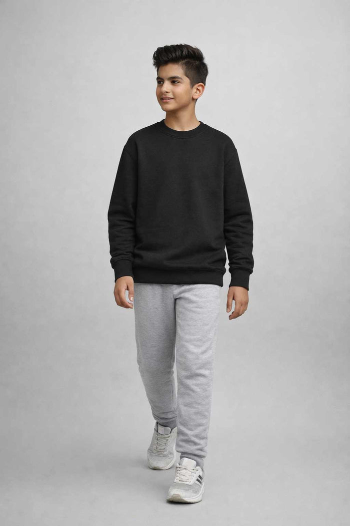 Boys Black Winter Fleece Sweatshirt - Hinz Clothing