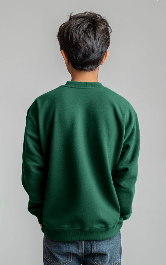 Boys Green Sweatshirt – Warm & Breathable (Fleece) - Hinz Clothing