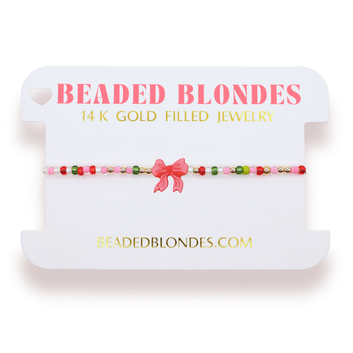 Bracelet Bow Red Holiday