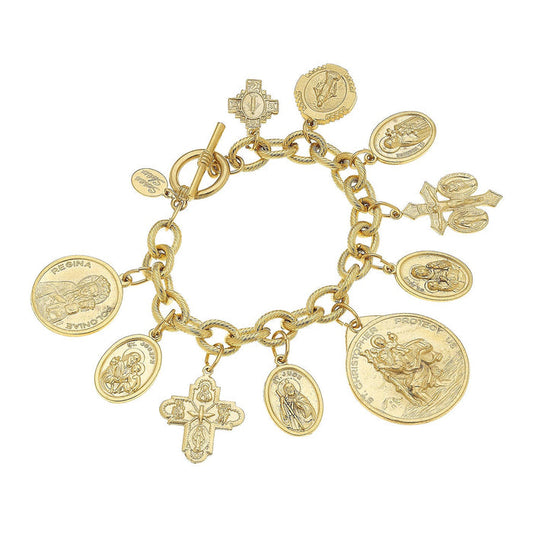 Bracelet Saints Charm Gold