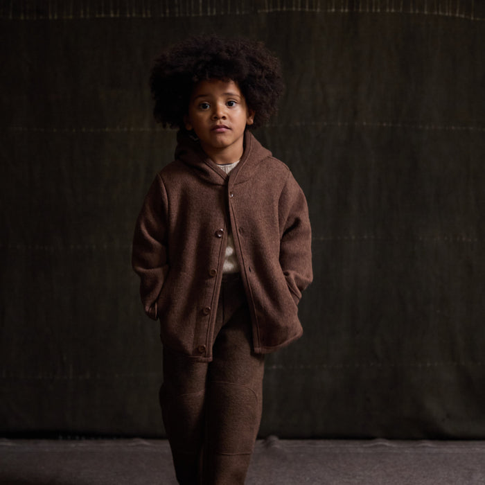 Bramble Baby & Kids Jacket - Boiled Merino Wool - Hazelnut
