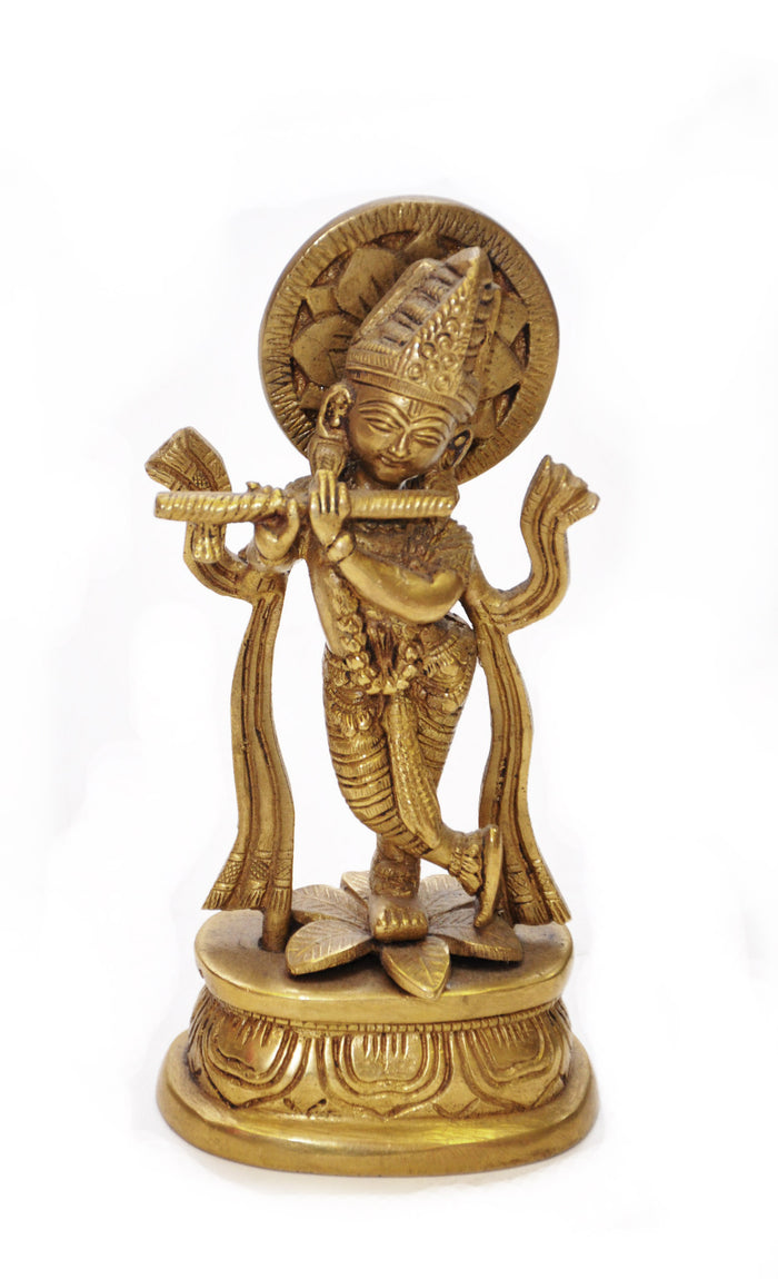 Brass Krishna Statue