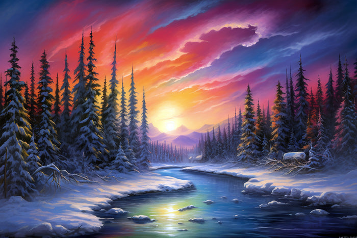 Breathtaking Sunset Northern Lights