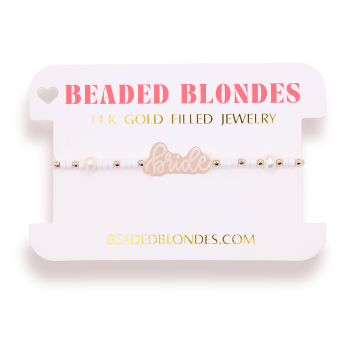 Bride Bracelet on White Pearl