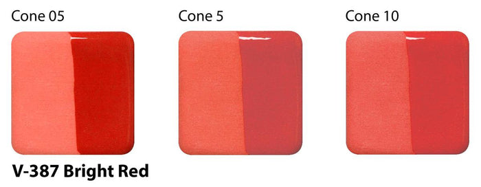 Bright Red Velvet Underglaze Cone 05-10 V-387