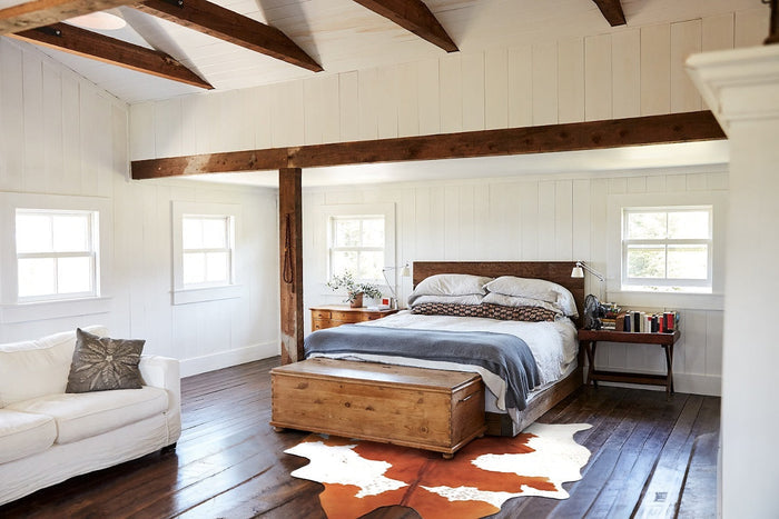 Brown and White Cowhide Rug #B2427
