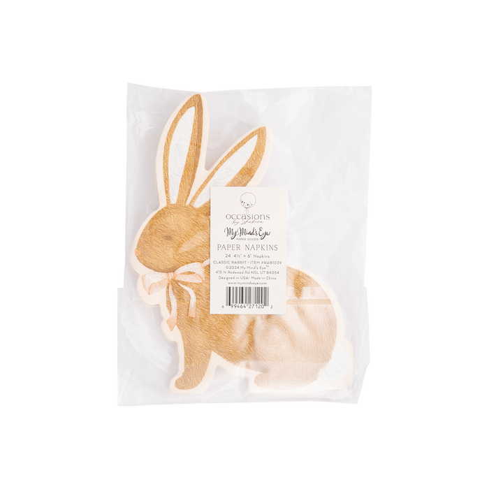 Brown Rabbit Easter Napkin