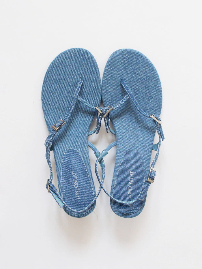 Buckle Flip-flops Denim