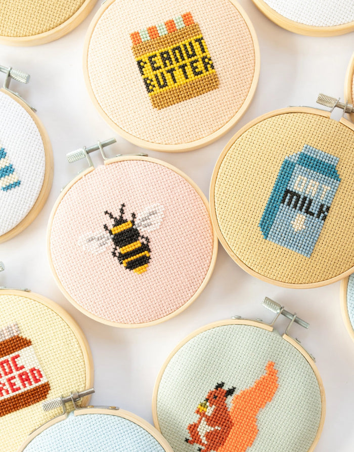 Bumble Bee Beginner's Cross Stitch Kit, Cotton Clara