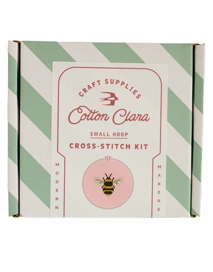 Bumble Bee Beginner's Cross Stitch Kit, Cotton Clara