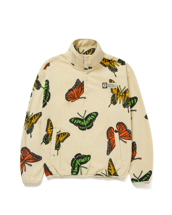 Shop Butterflies Trail Fleece Inspired by National Parks | cream