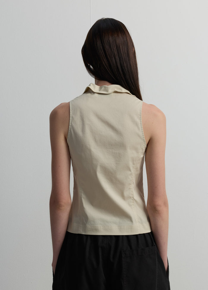 BUTTONED HALTER TOP