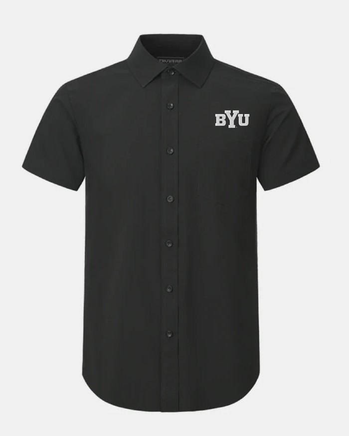 BYU Phenom Classic Black Short Sleeve Dress Shirt