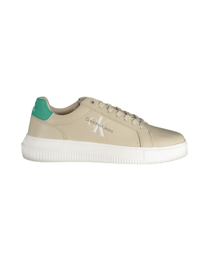 Calvin Klein Beige Leather Men's Sneaker