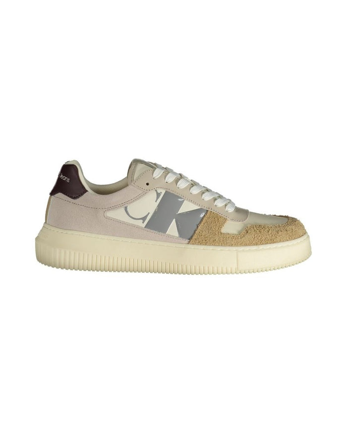 Calvin Klein Beige Polyurethane Men Sneaker