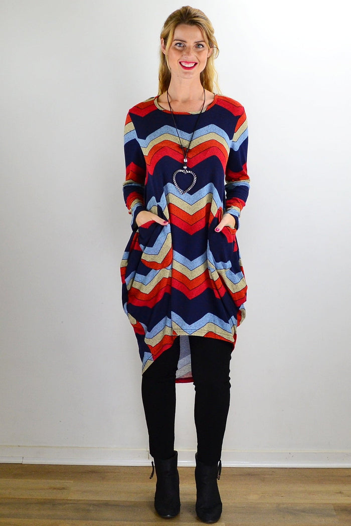 Hourglass Candy Lane Wool Knit Tunic Top, cozy and stylish wool-blend tunic with a textured knit pattern and relaxed fit.
