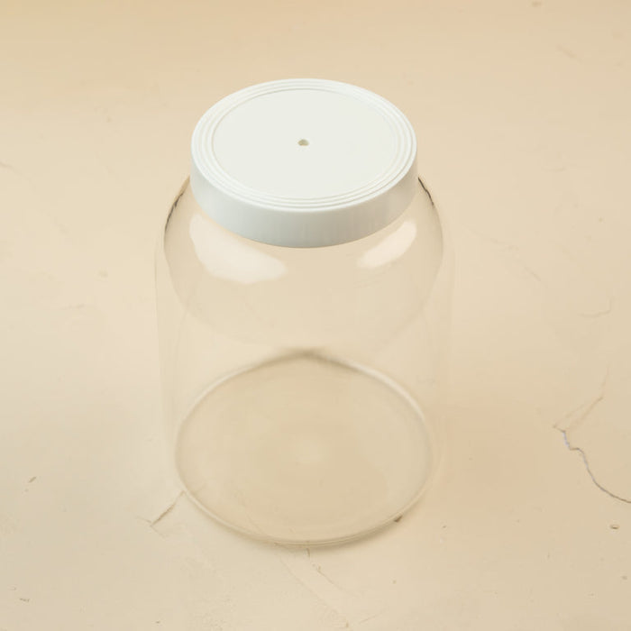 Canister Super-duper w/ Top Pinstripes White