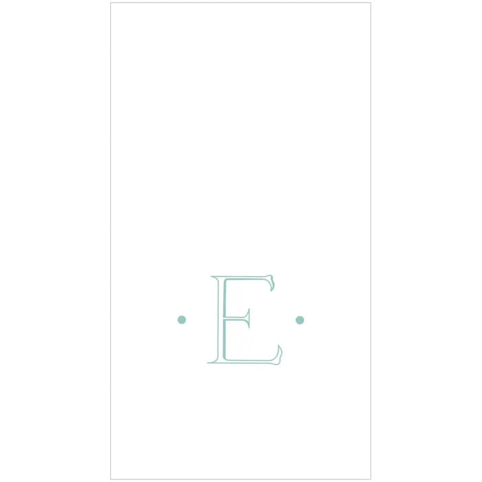 Caspari - Guest Towel Napkins - Single Initial - Antique Robin's Egg - Findlay Rowe Designs