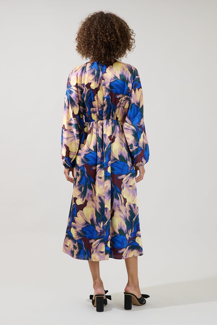 Charline Dolman Sleeve Midi Dress Irelia Floral
