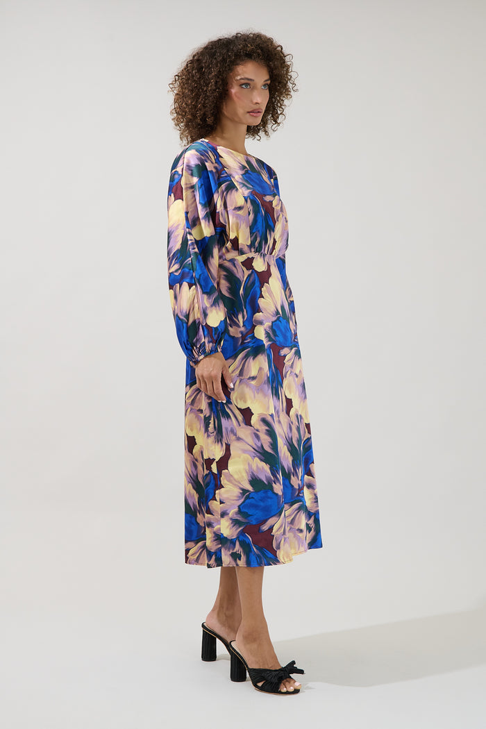 Charline Dolman Sleeve Midi Dress Irelia Floral