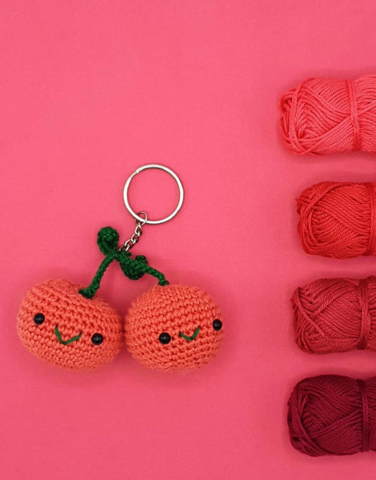 Cherries Keyring Crochet Kit, Hardicraft