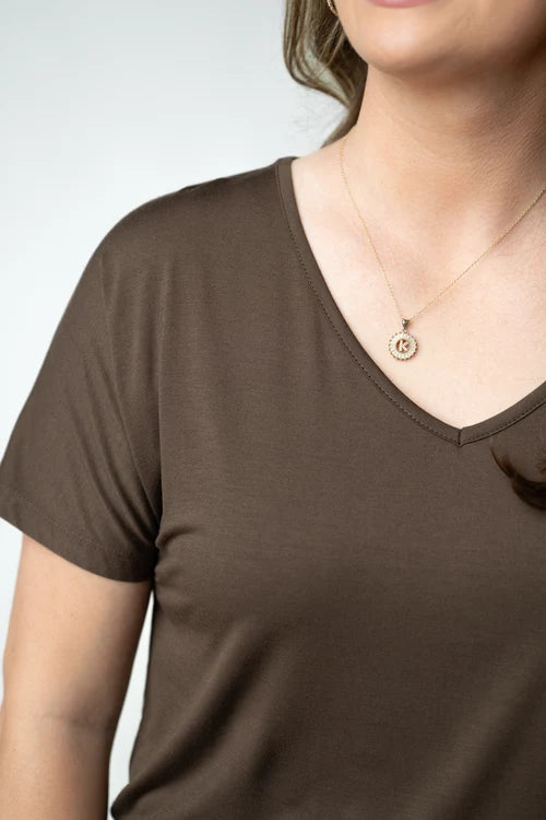Chloe Cozy Top - Brown by Michelle Mae