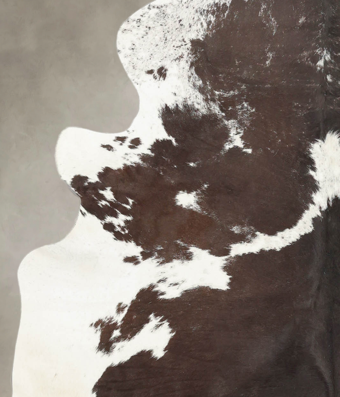Chocolate and White Cowhide Rug #B2669