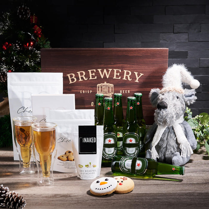 Christmas Beer & Snacks for Two Gift, christmas gift, christmas, holiday gift, holiday, gourmet gift, gourmet, beer gift, beer