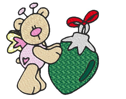 Christmas Butterfly Bears [4x4] #  10858