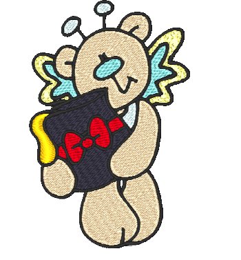 Christmas Butterfly Bears [4x4] #  10858