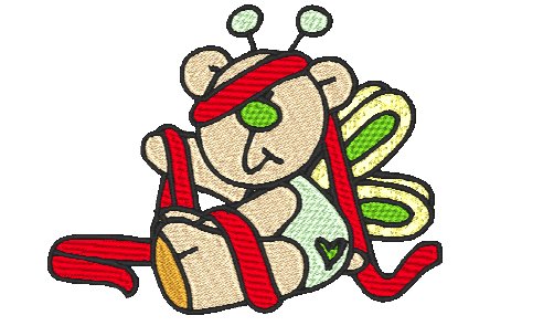 Christmas Butterfly Bears [4x4] #  10858