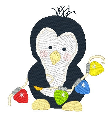Christmas Joy Penguins  [4x4] # 10424