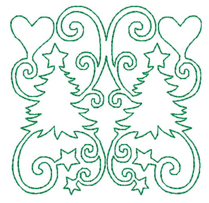 Christmas Lineart Blocks  [4x4] # 10684
