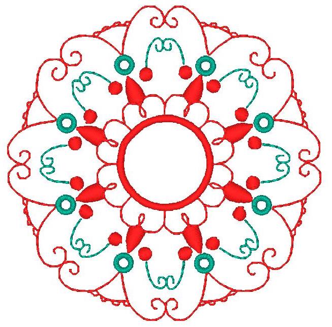 Christmas Red and Pearls [4x4] #  10831 M