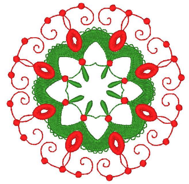 Christmas Red and Pearls [4x4] #  10831 M