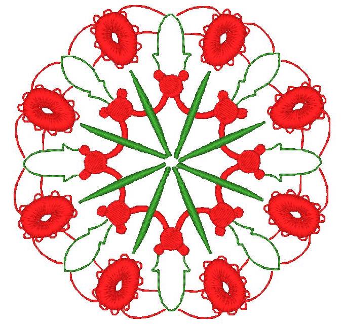 Christmas Red and Pearls [4x4] #  10831 M