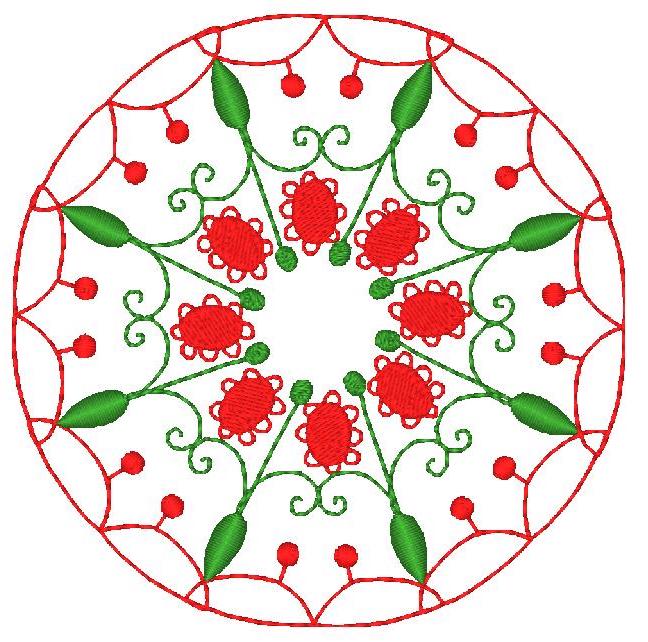 Christmas Red and Pearls [4x4] #  10831 M