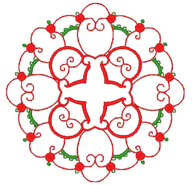 Christmas Red and Pearls [4x4] #  10831 M
