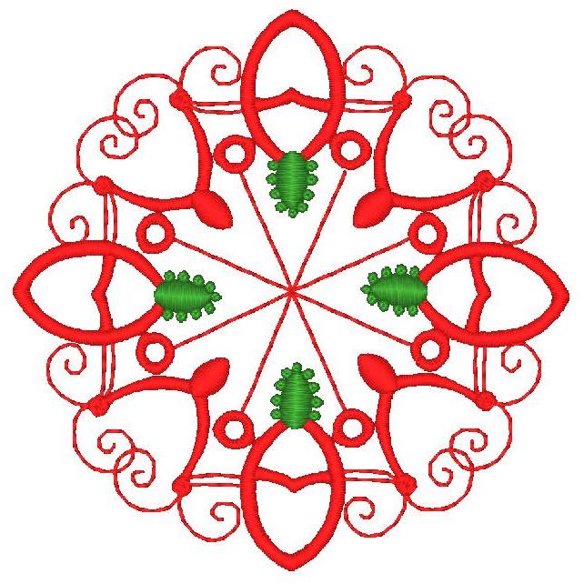 Christmas Red and Pearls [4x4] #  10831 M