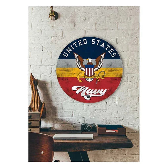 Circle Retro Multi Navy (20 inch diameter)*