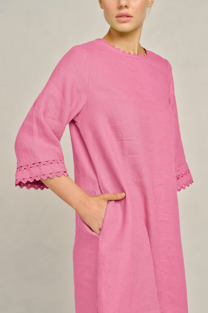 Claire Linen Dress in Lolly