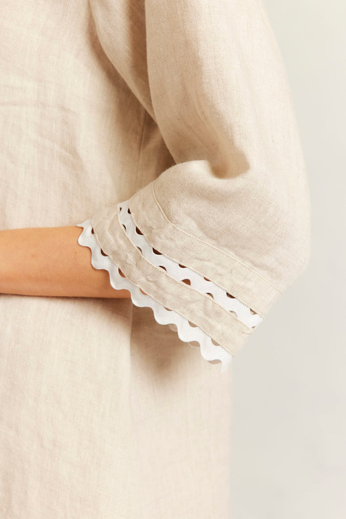 Claire Linen Dress in String