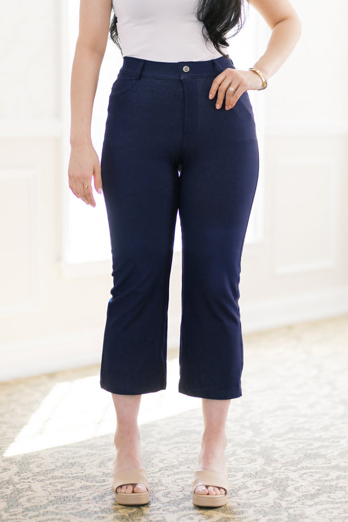 Classic Charm Crops in Navy by Yelete