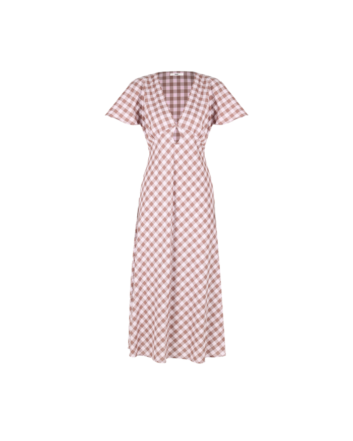CLOVER MIDI DRESS LILAC GINGHAM