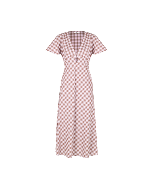 CLOVER MIDI DRESS LILAC GINGHAM